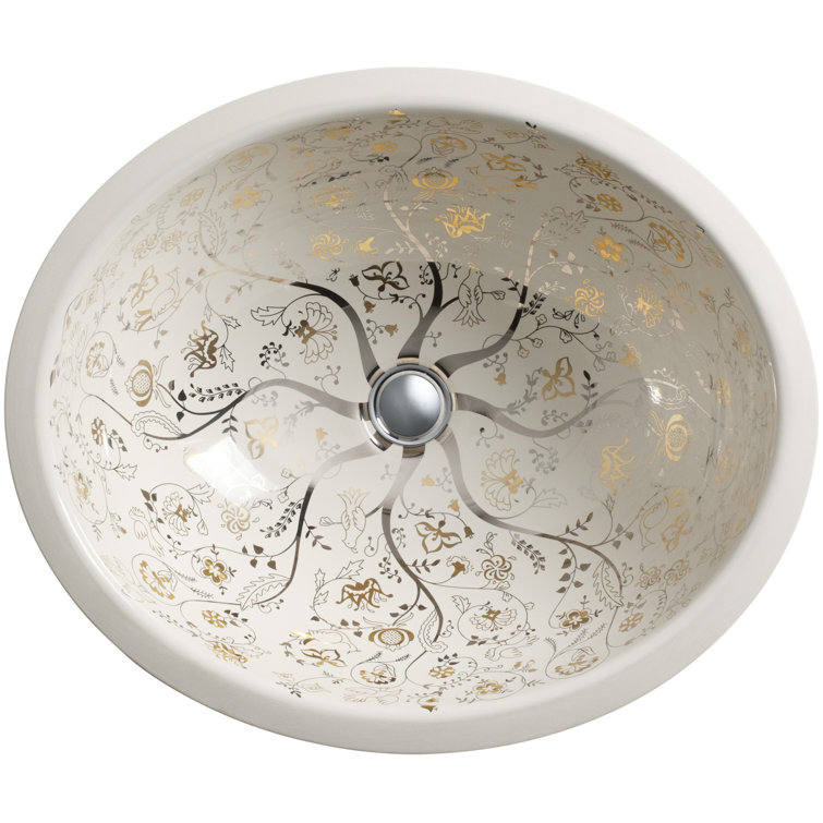 KOHLER Mille Fleurs Caxton, ARTIST EDITIONS Oval Undermount Bathroom